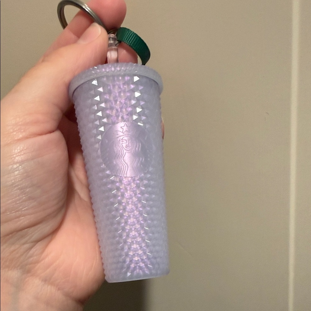 Starbucks Lavender Studded Keychain Tumbler